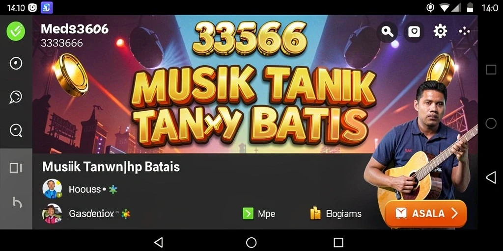 Tampilan gameplay interaktif dari aplikasi musik 333666 yang mengasyikkan.