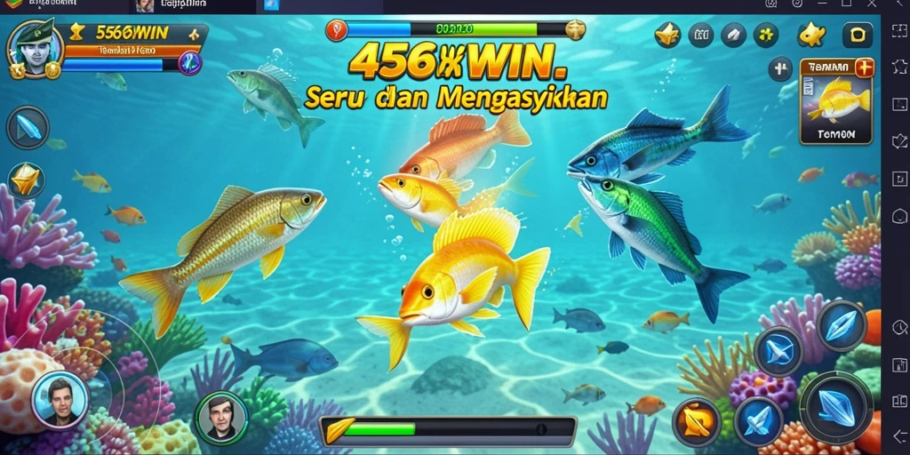 Tampilan permainan Tembak Ikan yang penuh warna dan menantang.