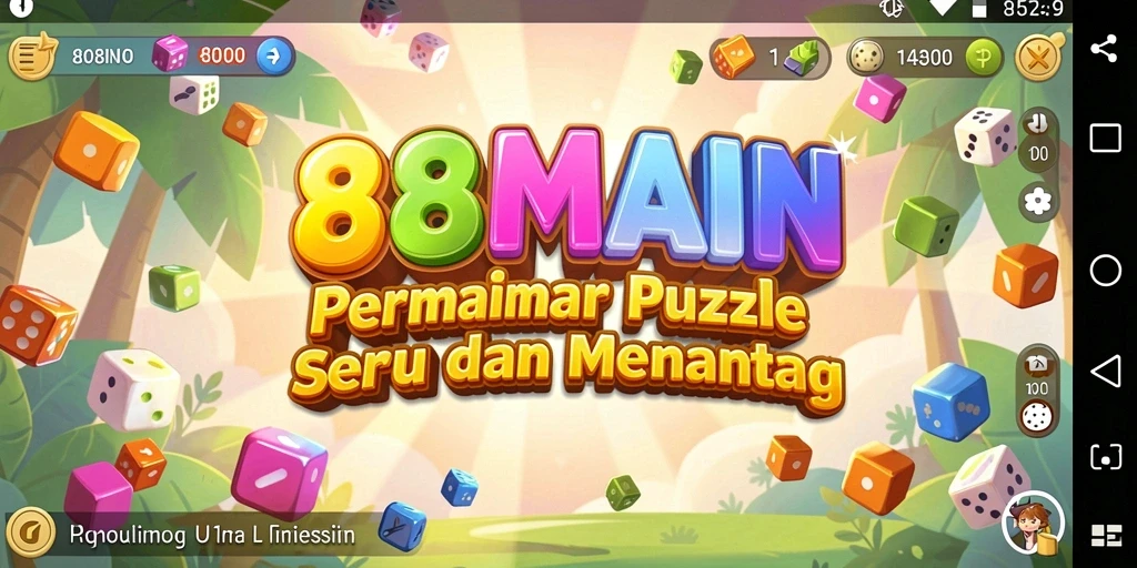 Tangkapan layar utama gameplay 88MAIN dengan puzzle menarik.