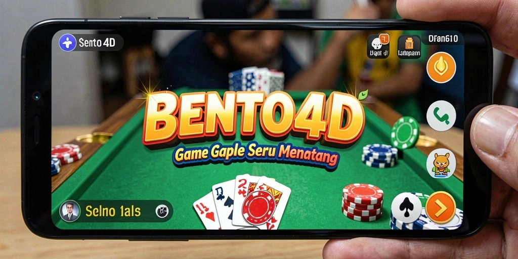 Tampilan gameplay BENTO4D yang menarik saat bermain Gaple.
