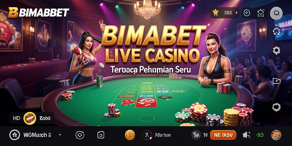 Screenshot gameplay Live Casino BIMABET yang penuh keseruan dan interaksi langsung.