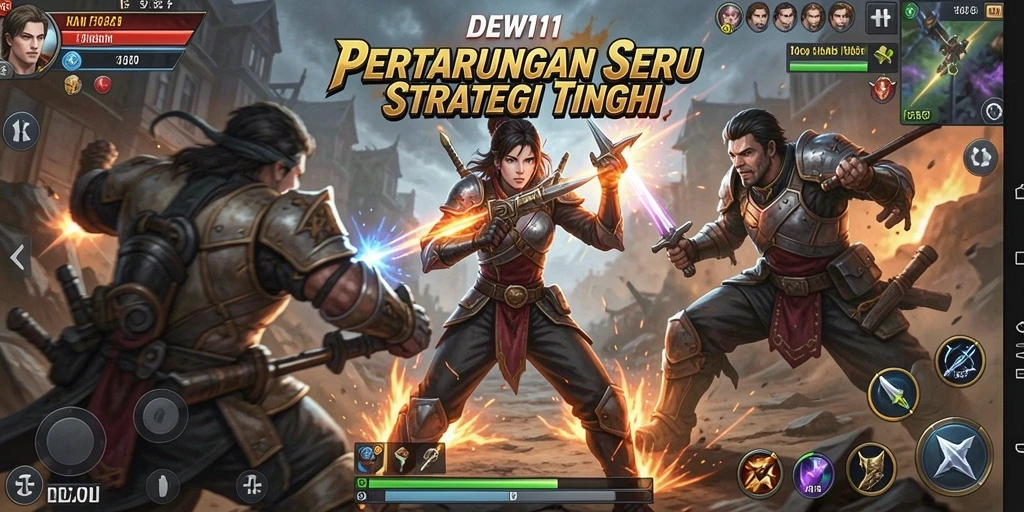 Screenshot menampilkan aksi gameplay yang intens dalam DEWI11.