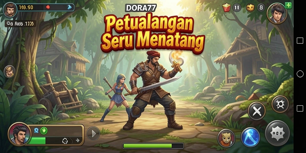 Tampilan gameplay DORA77 yang menegangkan dan penuh petualangan.