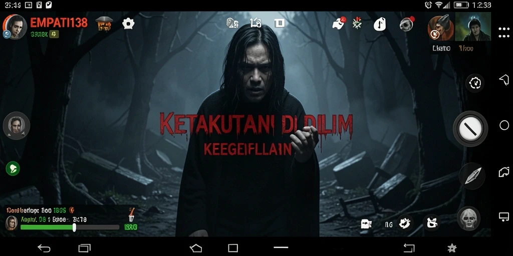 Tangkapan layar gameplay <strong>EMPATI138</strong> yang menampilkan suasana seram dan menegangkan.