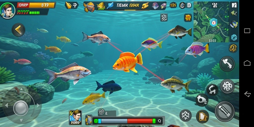 Tampilan screenshot gameplay IDRRP yang menampilkan keseruan Tembak Ikan.