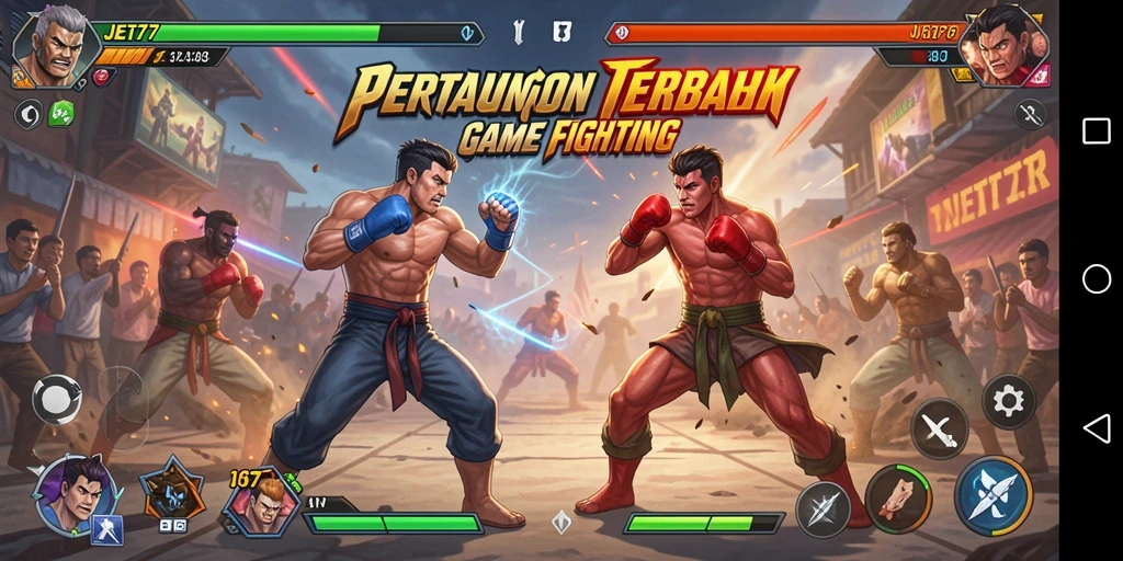 Tampilan gameplay seru dalam JET77 dengan aksi pertarungan intens.