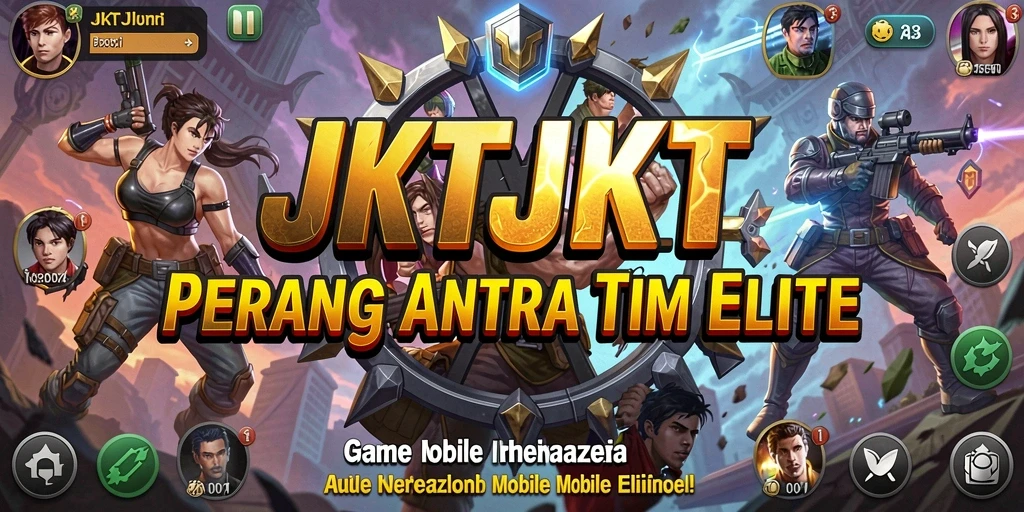 Tampilan gameplay menegangkan dari JKTJKT yang penuh aksi FPS.