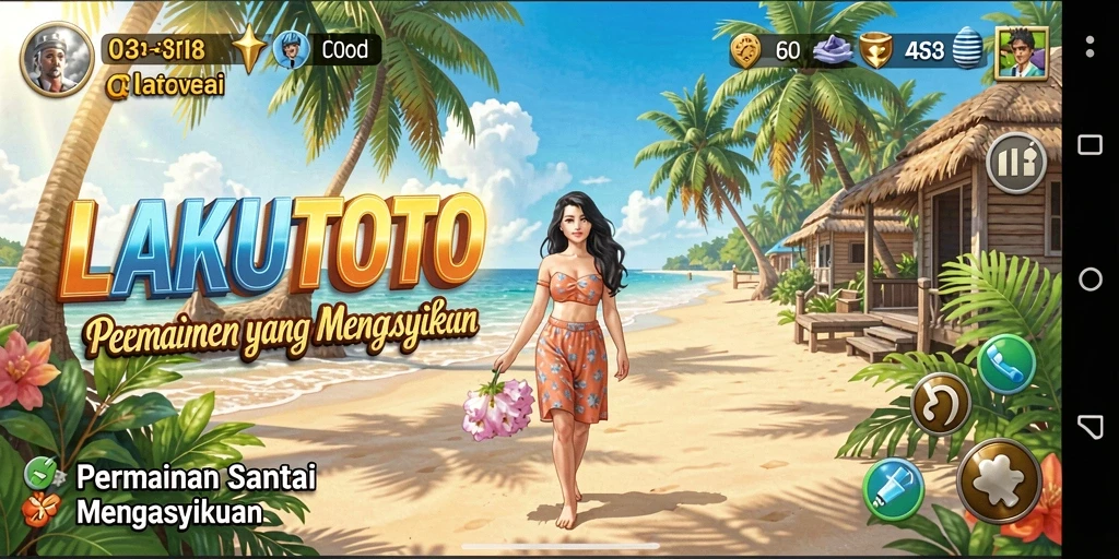Tampilan gameplay LAKUTOTO yang berwarna-warni dan menyenangkan.
