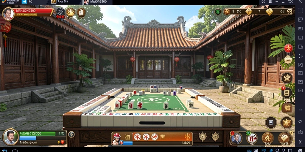 Tangkapan layar dari gameplay menarik MAHJONG500 yang menampilkan dunia terbuka.
