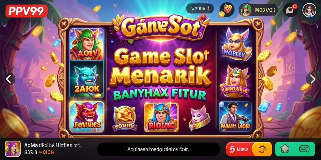 Screenshot gameplay PPV99 dengan tampilan gulungan yang menarik.