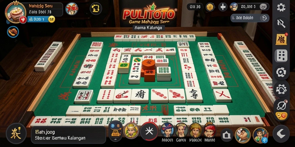 Screenshot utama PULITOTO menampilkan gameplay seru Mahjong.