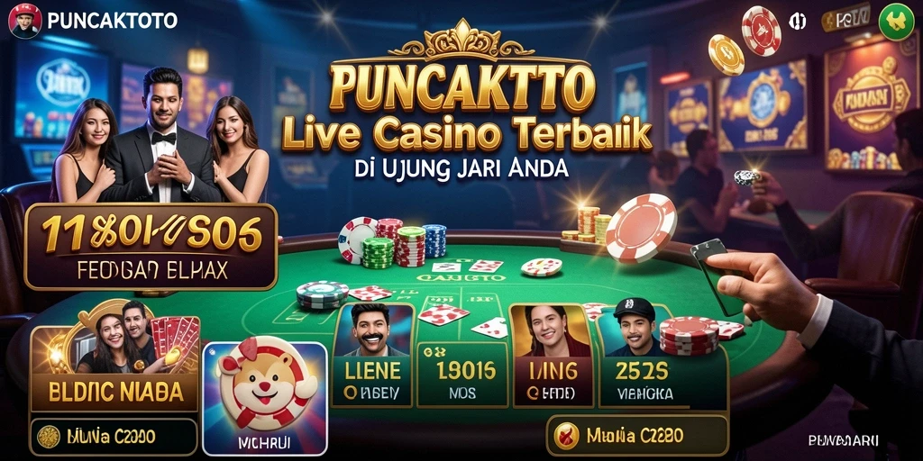 Tampilan gameplay Live Casino di PUNCAKTOTO yang menarik.