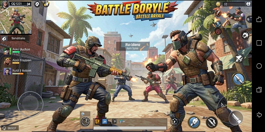 Gameplay seru dari QQ1221 di arena Battle Royale