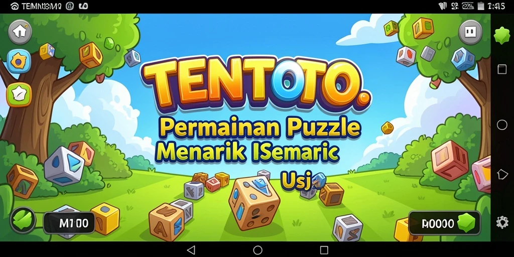 Tampilan gameplay TENTOTO yang penuh warna dan menarik.