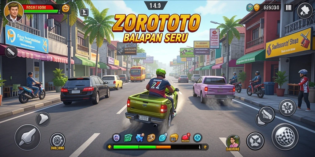 Tampilan gameplay ZOROTOTO yang mendebarkan dan penuh aksi.