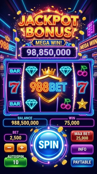 Tampilan antarmuka aplikasi 988bet yang sederhana dan menarik.